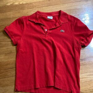 Lacoste size 5 medium slim fit red polo